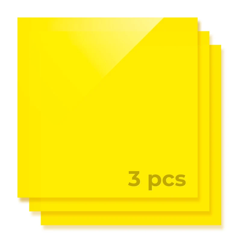 3mm Plaque acrylique translucide brillante (3 pcs)