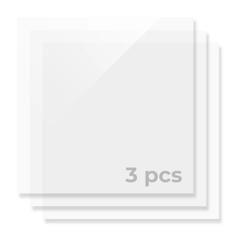 3mm Plaque acrylique translucide brillante (3 pcs)