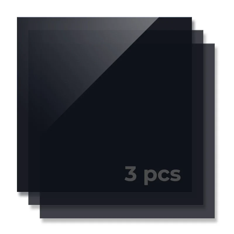 3mm Plaque acrylique translucide brillante (3 pcs)