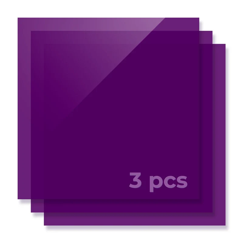 3mm Plaque acrylique translucide brillante (3 pcs)
