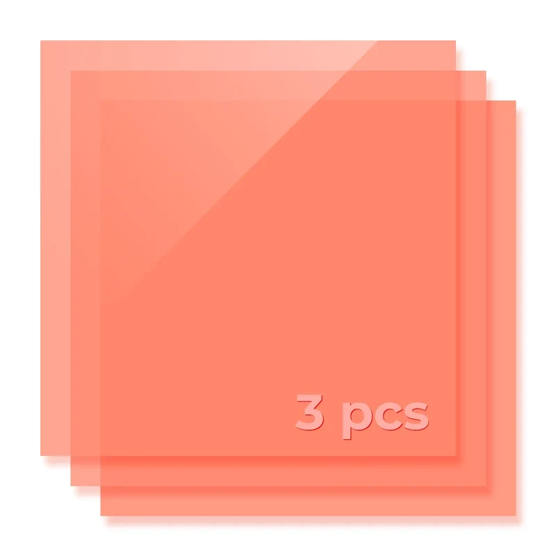 3mm Plaque acrylique translucide brillante (3 pcs)