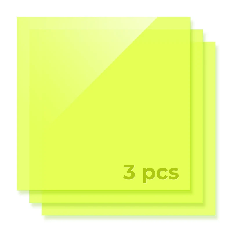 3mm Plaque acrylique translucide brillante (3 pcs)