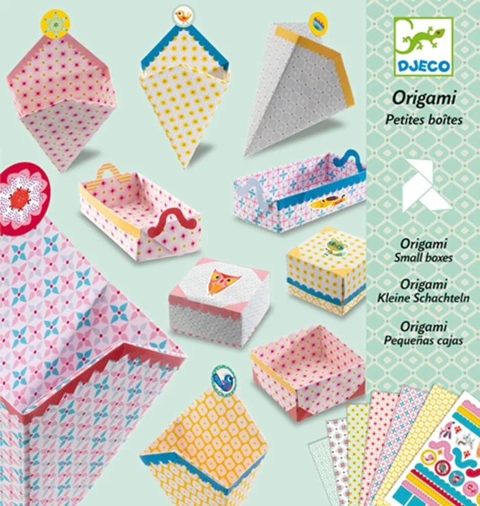 Origami Petites Boîtes Djeco – Kit Créatif Pliage Papier Enfant