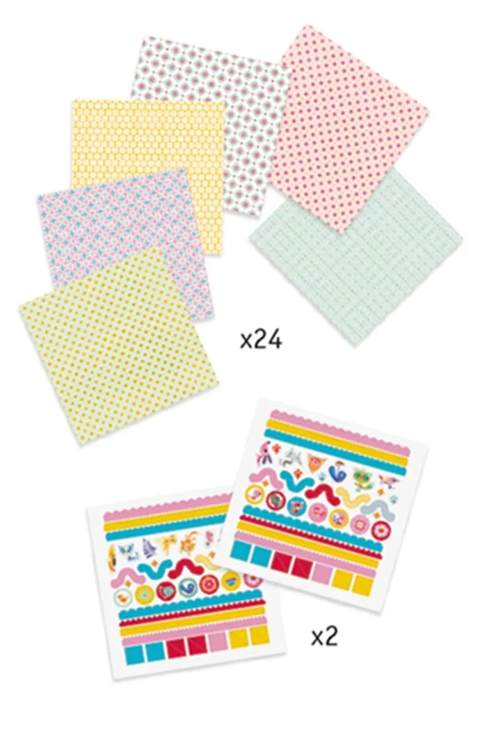 Origami Petites Boîtes Djeco – Kit Créatif Pliage Papier Enfant