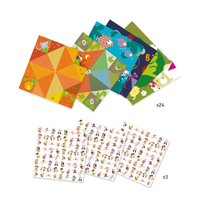 Origami Salières Djeco – Kit Créatif Pliage Papier Enfant