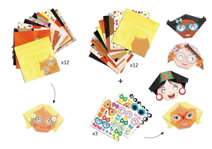Origami Animaux Marins Djeco – Kit Créatif Pliage Papier Enfant