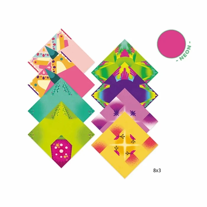 Origami Tropiques Djeco – Kit Créatif Pliage Papier Enfant