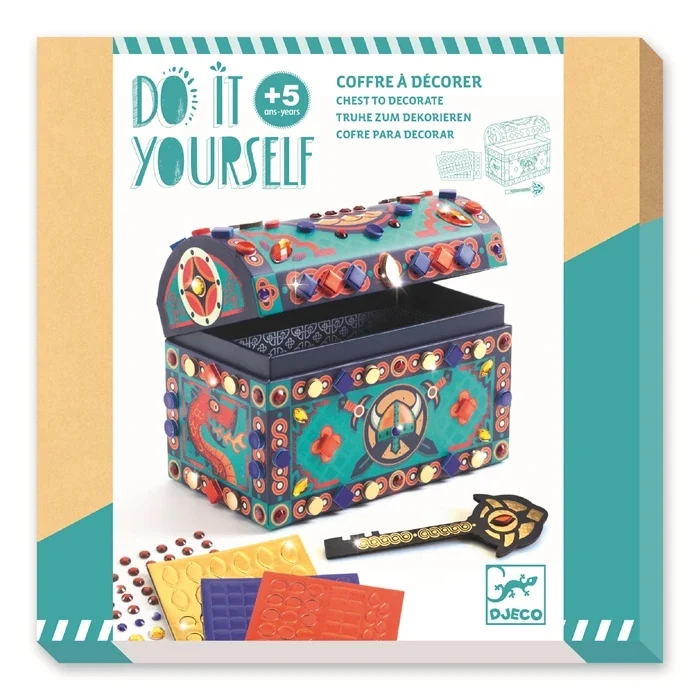 DIY Coffre à Trésor Super Trésor Djeco – Mosaïques & Strass à Décorer