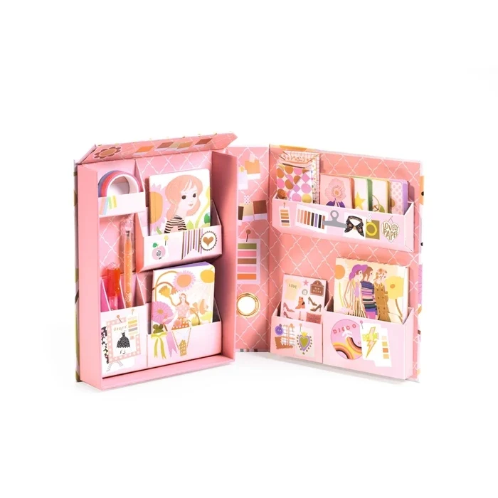 Boîte de Papeterie Tinou – Coffret Créatif Mode et Papeterie Enfant