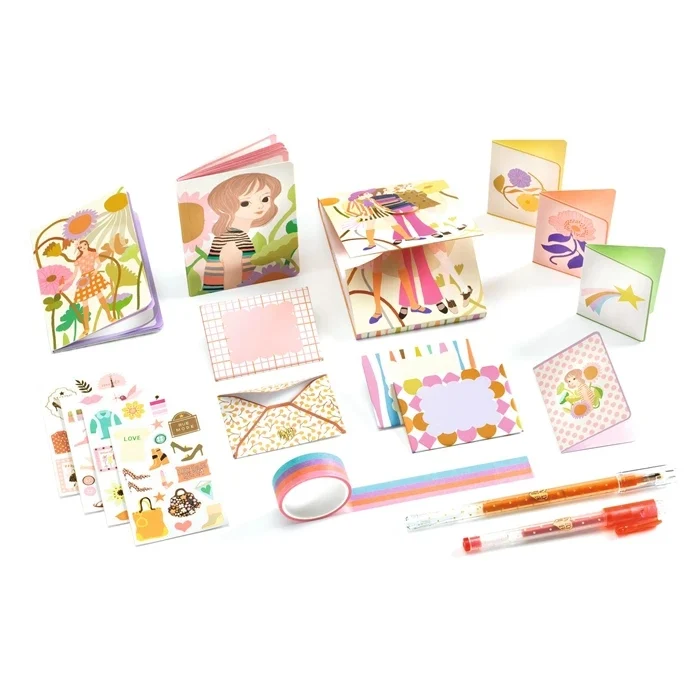 Boîte de Papeterie Tinou – Coffret Créatif Mode et Papeterie Enfant