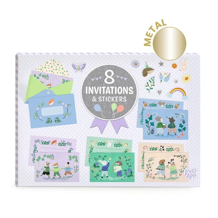 Invitations Fanfare des Animaux à Personnaliser – Set Anniversaire Enfant