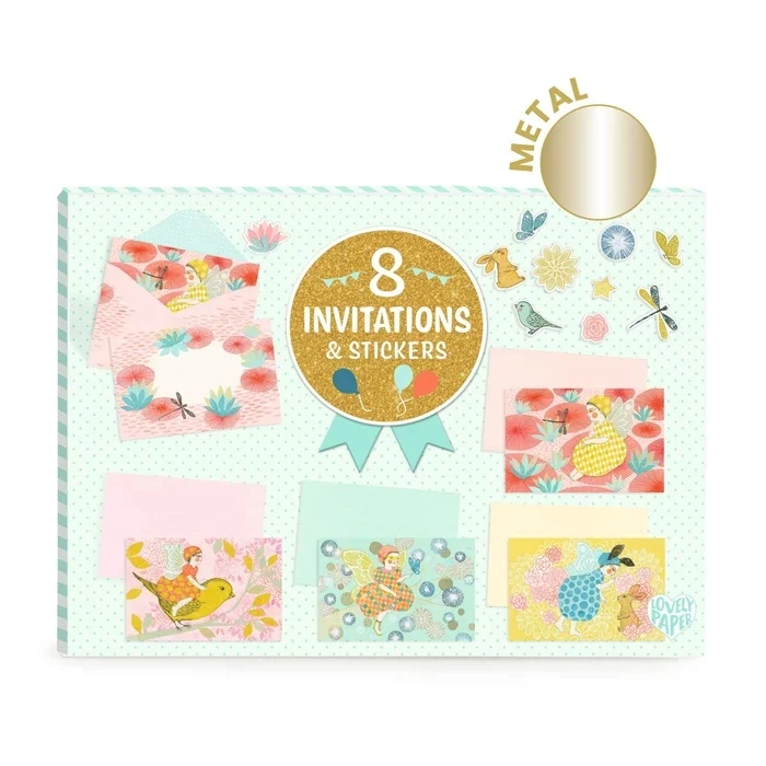 Invitations Fées d’un Jour à Personnaliser – Set Anniversaire Enfant