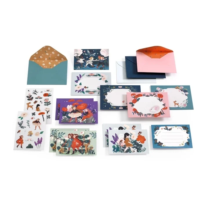 Set Invitations Copines de Jardin – Cartes à Personnaliser avec Stickers