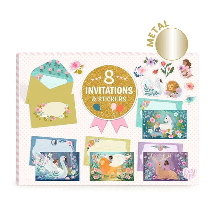 Kit Créatif Invitations Créatures Magiques – Crée Tes Cartes d'Invitation Personnalisées