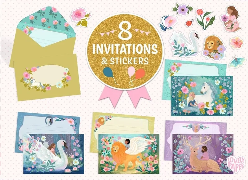 Kit Créatif Invitations Créatures Magiques – Crée Tes Cartes d'Invitation Personnalisées