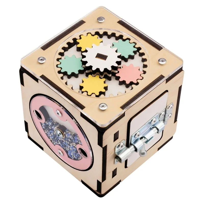 Ensemble - Busy board maisonnette natura et cube interactif