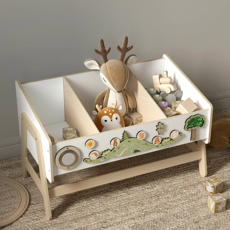 Étagère à jouets / Table + Bibliothèque enfant / Siège LILU