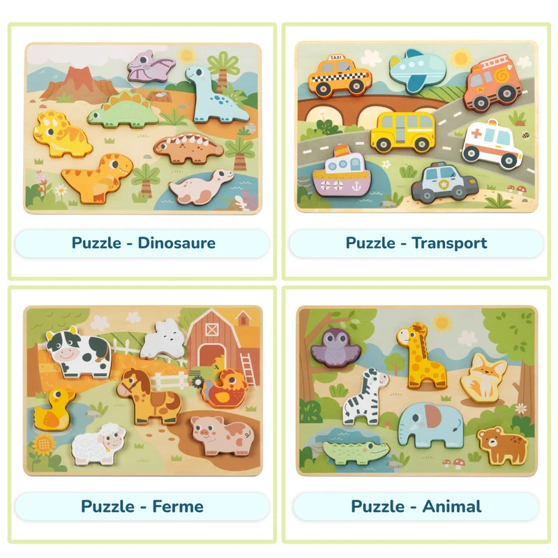 Puzzle en bois pour enfants avec animaux de BusyKids