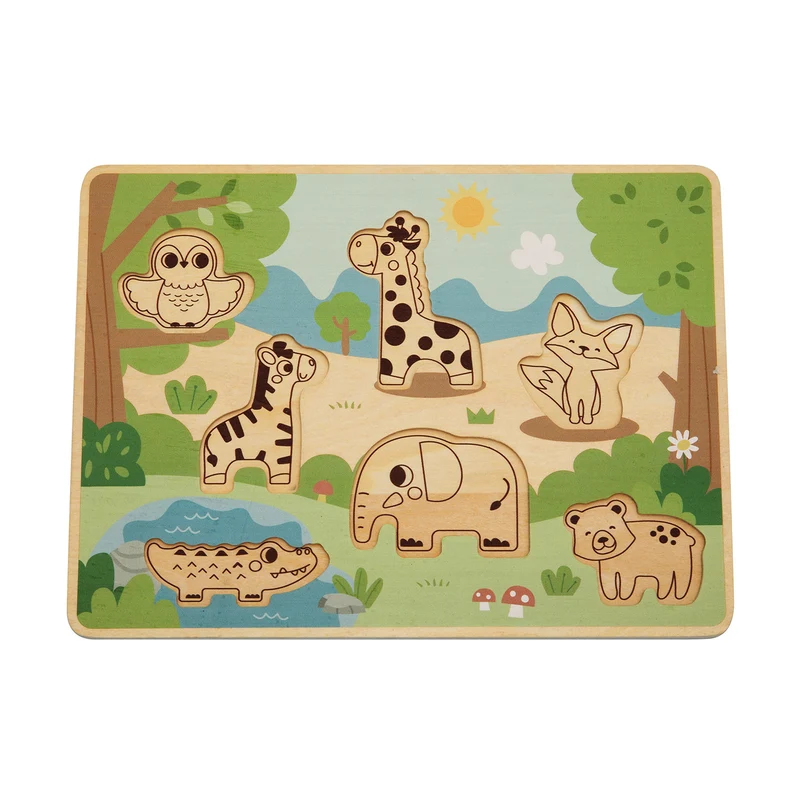 Puzzle en bois pour enfants avec animaux de BusyKids