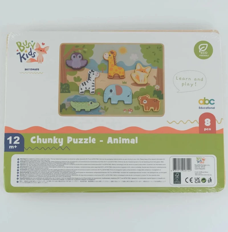 Puzzle en bois pour enfants avec animaux de BusyKids