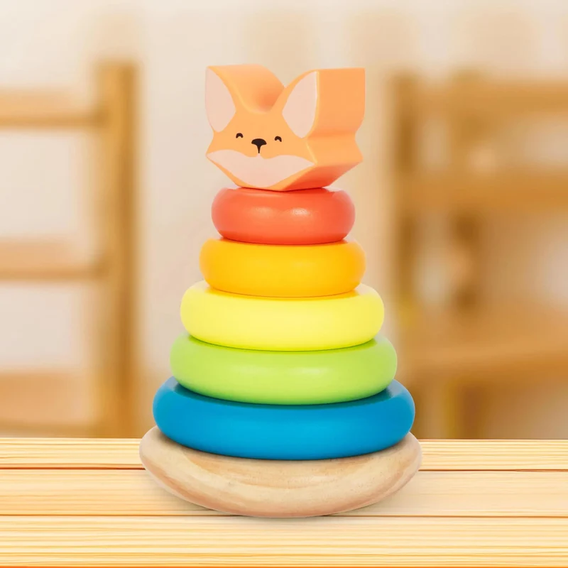 Pyramide en bois pour enfants "Renardeau" de BusyKids