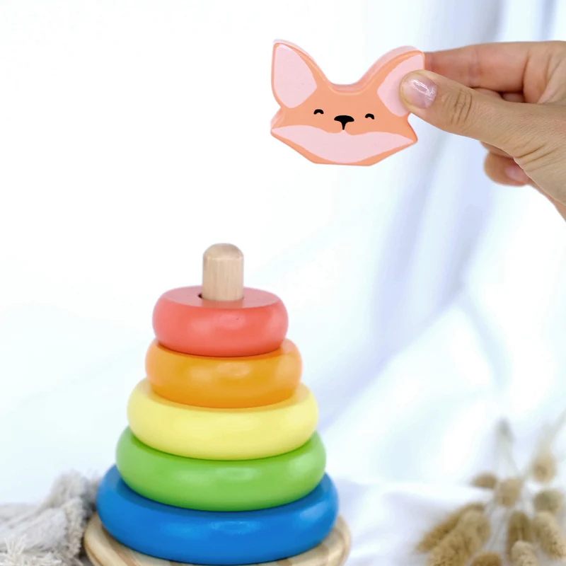 Pyramide en bois pour enfants "Renardeau" de BusyKids