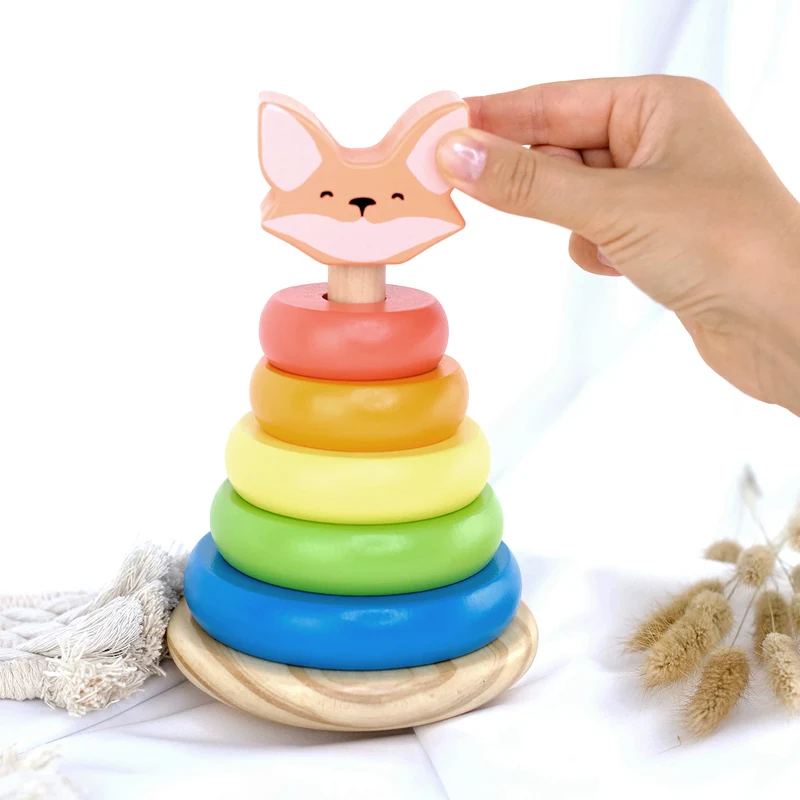 Pyramide en bois pour enfants "Renardeau" de BusyKids