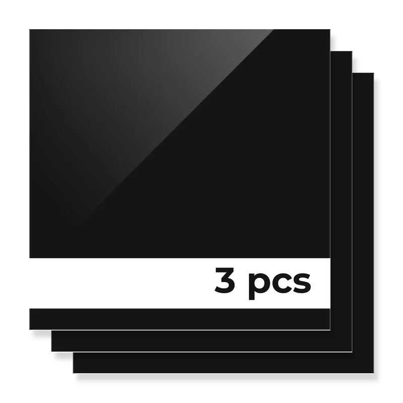 3mm x 30 x 30 cm Plaque acrylique bicolore brillante (3 pcs)