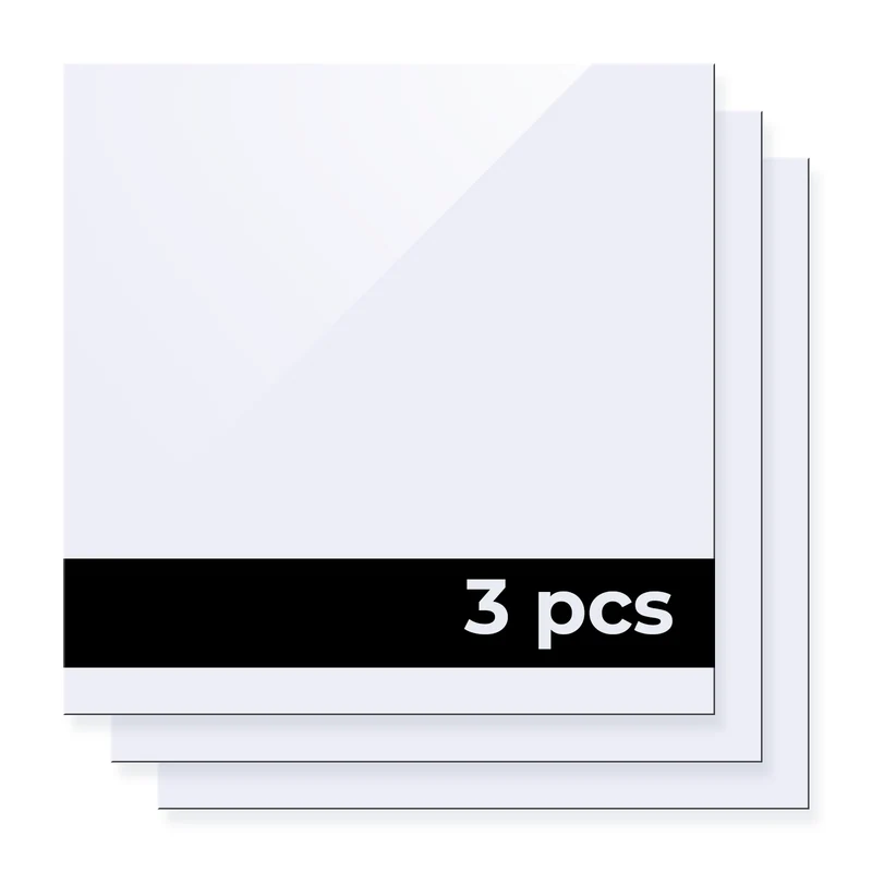 3mm x 30 x 30 cm Plaque acrylique bicolore brillante (3 pcs)