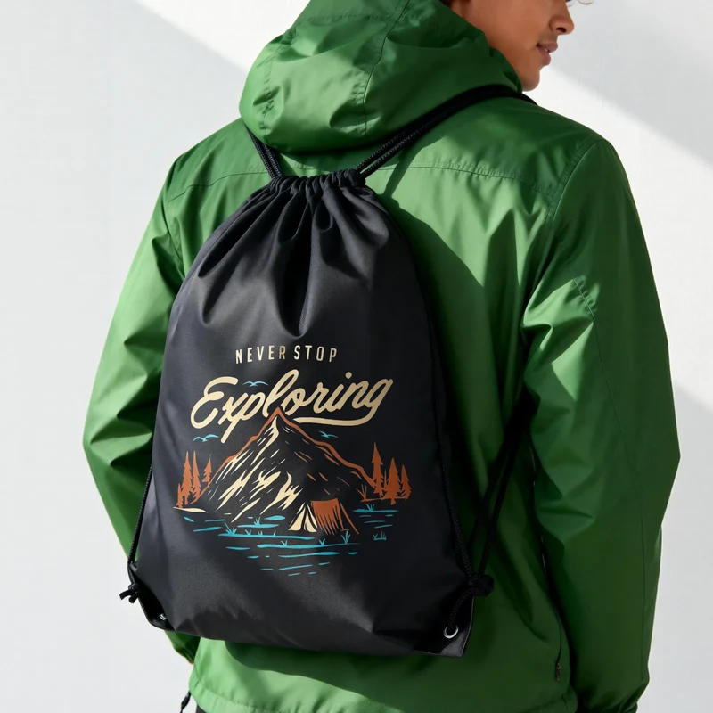 Sac à cordon noir (1 pce)