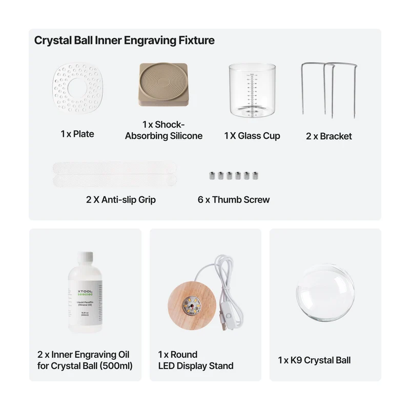 Kit de gravure interne pour boule de cristal K9