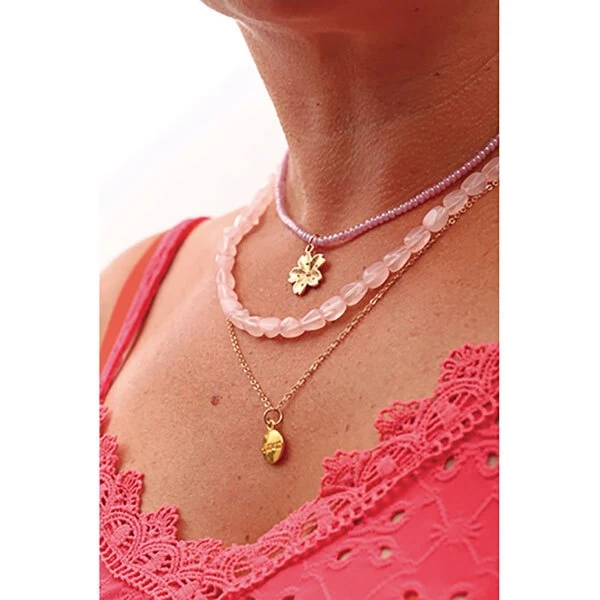 Kit Bijoux DIY & Relax Quartz Rose – Collier et Bracelet à Créer Soi-même