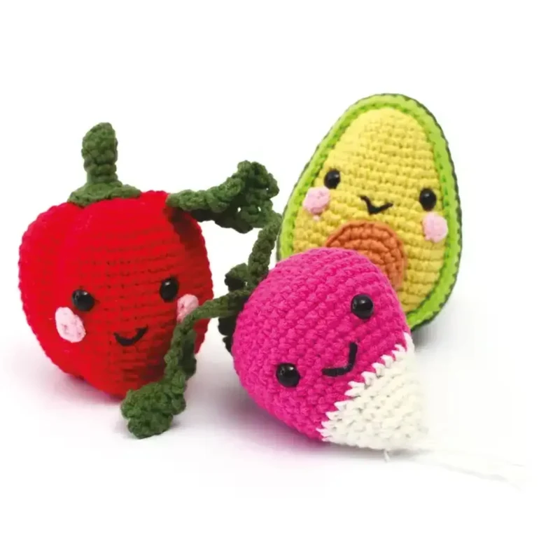 Kit Amigurumi Mes Légumes – Coffret Crochet Kawaii Graine Créative