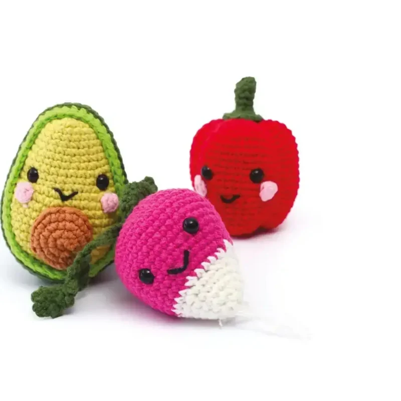 Kit Amigurumi Mes Légumes – Coffret Crochet Kawaii Graine Créative