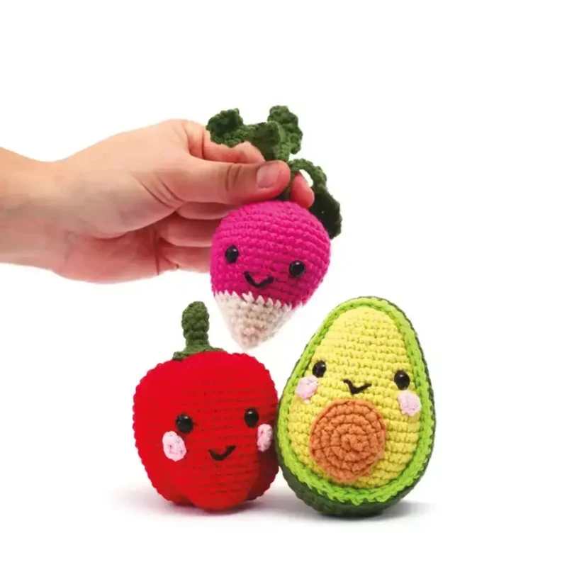 Kit Amigurumi Mes Légumes – Coffret Crochet Kawaii Graine Créative
