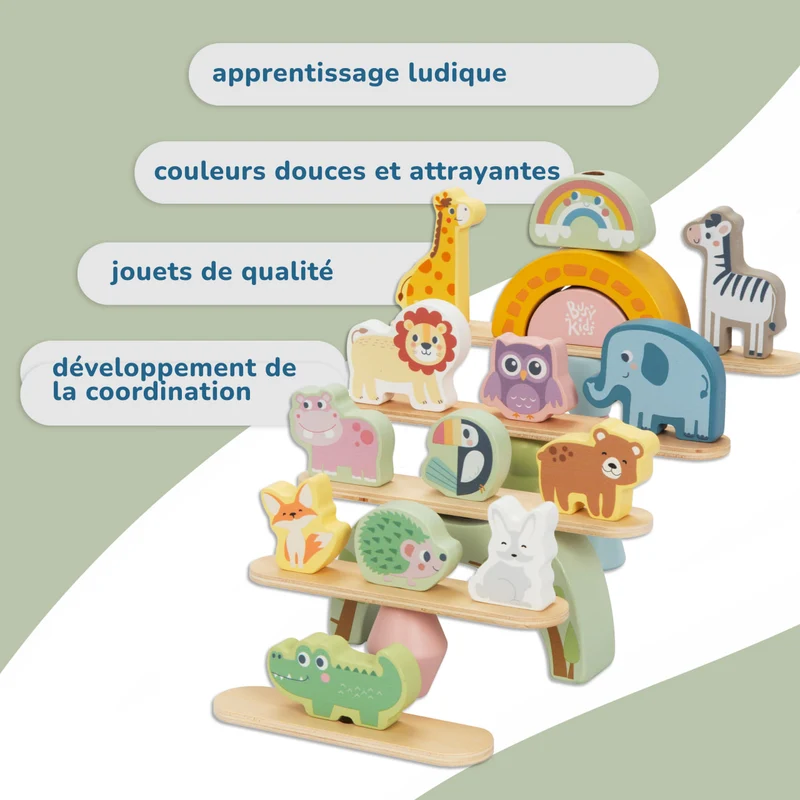 Jeu d'empilage d'animaux BusyKids