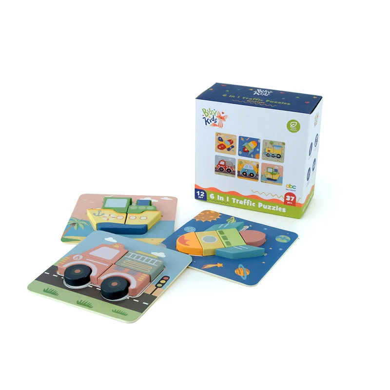 BusyKids Set de puzzles "Transport"