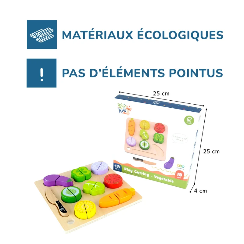 Le trieur en bois Montessori "Légumes" pour enfants