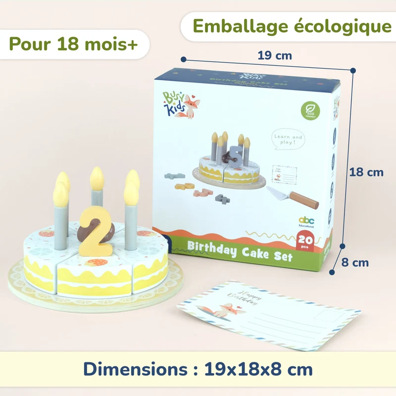 Gâteau en bois pour enfants BusyKids