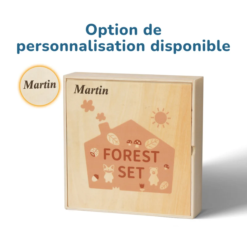 Set de figurines en bois Montessori "La Forêt"