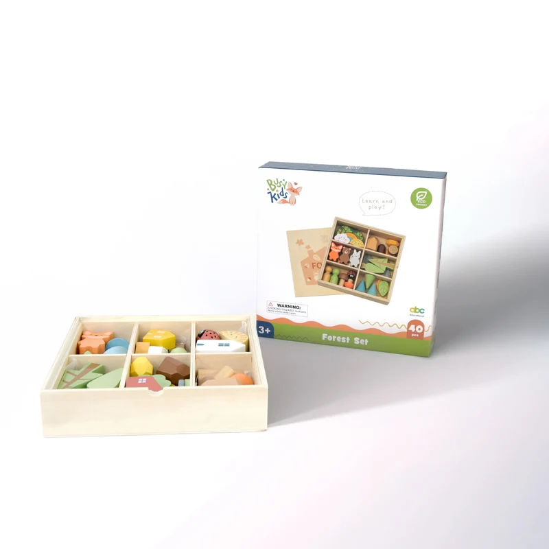 Set de figurines en bois Montessori "La Forêt"