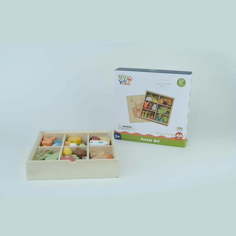 Set de figurines en bois Montessori "La Forêt"