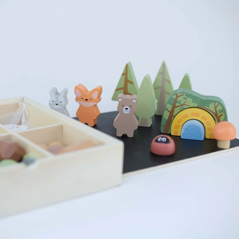 Set de figurines en bois Montessori "La Forêt"