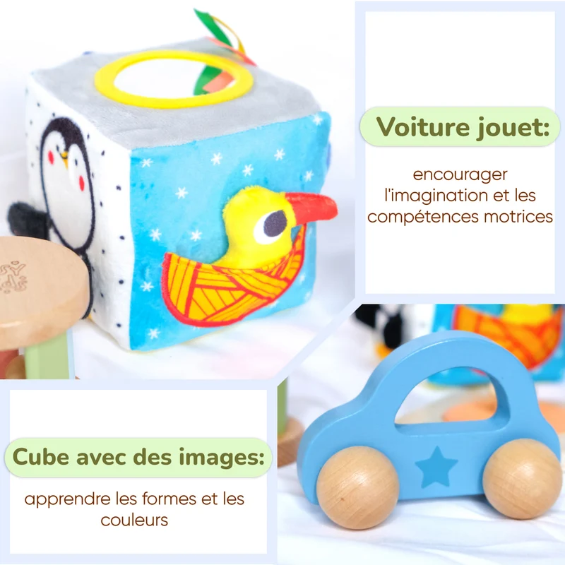Coffret de Jeu Montessori "BusyKids" pour les enfants de 6 à 12 mois