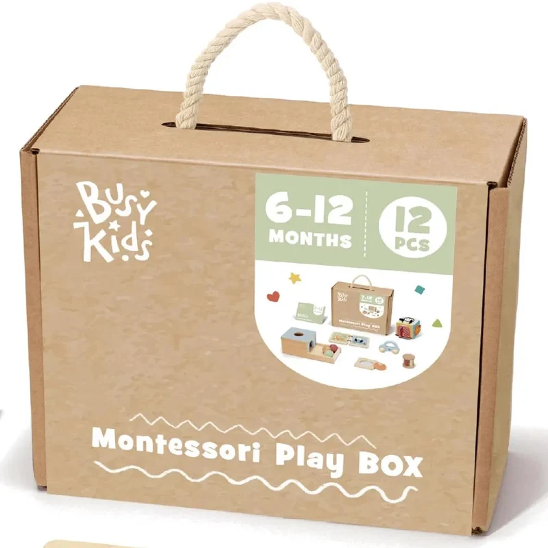 Coffret de Jeu Montessori "BusyKids" pour les enfants de 6 à 12 mois