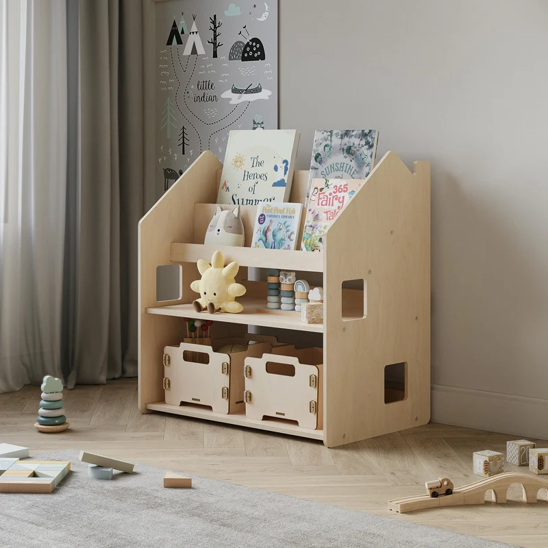 Étagère Montessori 2 en 1 polyvalente