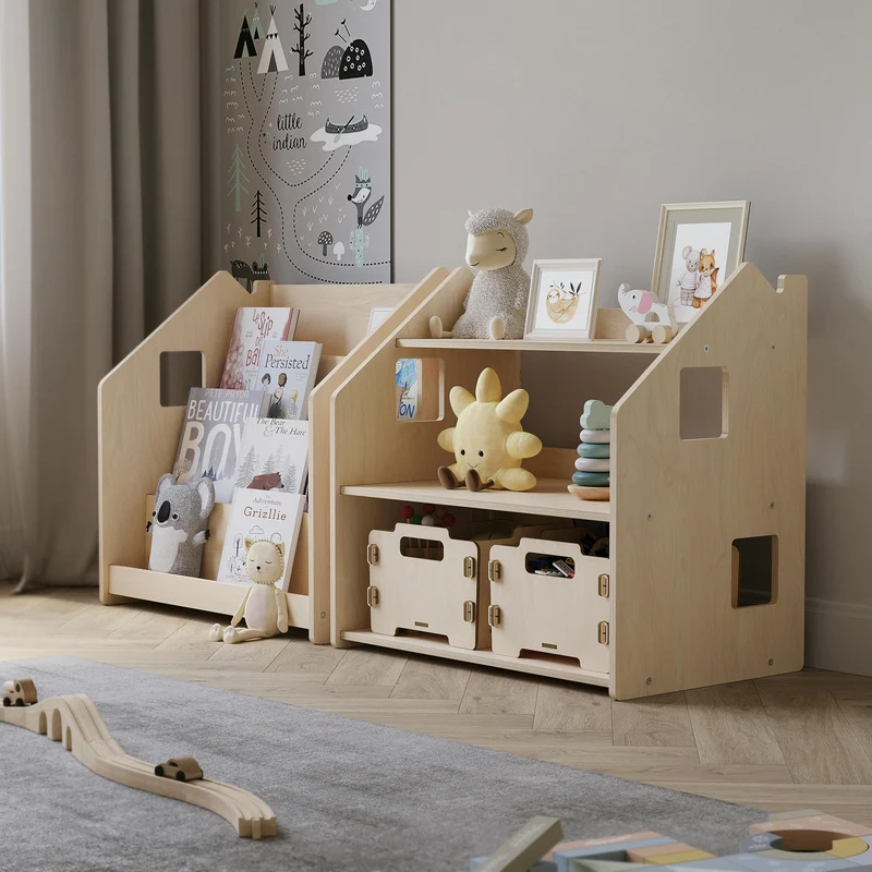 Ensemble - Bibliothèque enfant + Étagère à jouets - édition limitée