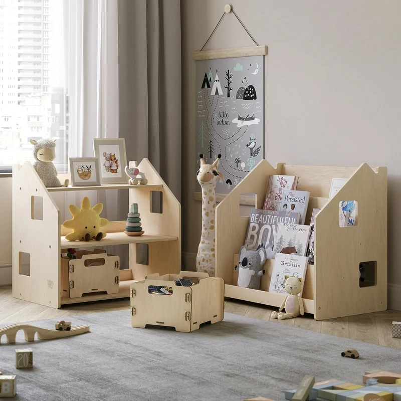 Ensemble - Bibliothèque enfant + Étagère à jouets - édition limitée
