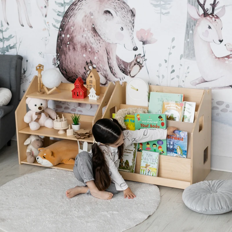 Ensemble - Bibliothèque enfant + Étagère à jouets - édition limitée