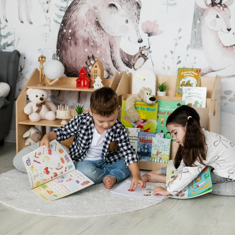 Ensemble - Bibliothèque enfant + Étagère à jouets - édition limitée